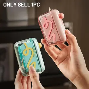 Portable Dental Floss Storage Box, Automatic Pop-Up Mini Toothpick Holder, Ultra-Fine Floss Rod Organizer, Home Use, Disposable Packaging