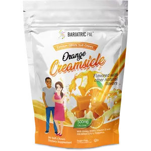 BariatricPal Sugar-Free Calcium Citrate Soft Chews 500mg with Probiotics - Orange Creamsicle