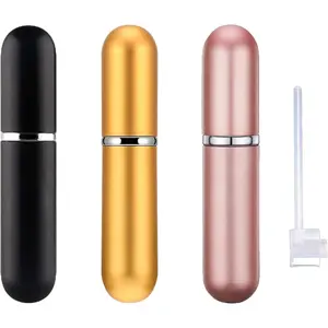 Spray Bottle Pink Black Yellow Bottle Travel Refillable, Portable Mini Refillable Atomizer 5ml, Little Perfume Spray Bottles, Small Perfume Bottles With 1 Flat Tool