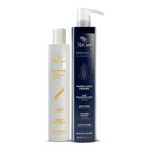 Kit I Belli Capelli Ravenna Deep Cleansing Shampoo + Torrano Nanoplasty Straightening Gel Hair Care Grape. Shampoo and Gel Haircare Conditioner Argan Smoother  Cleanser Sealinggel Naturalactives