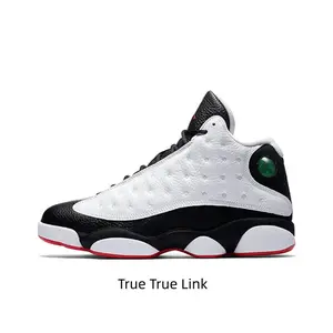 Black and White High-Top Retro Basketball Shoes with Leather and Suede Upper, Red Accents
