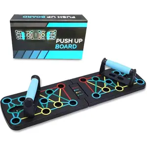 Elevated Foldable Push Up Board for Men & Women– Portable 9 in 1 Multi-Functional Push Ups Bars Push Up Handles for Floor for Men, Home Workout Equipment for at Home Exercise- Fitness Accessories