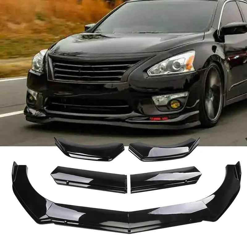 Front Bumper Lip Chin Spoiler Splitter Body Kit for Nissan Altima, Matte Black Automotive Car Exterior Accessory