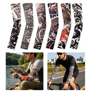 6PCS Cool Tattoo-Style Arm Sleeves,Ideal for Summer Sun Protection and Cycling,Breathable Mesh Material UV Proteciton