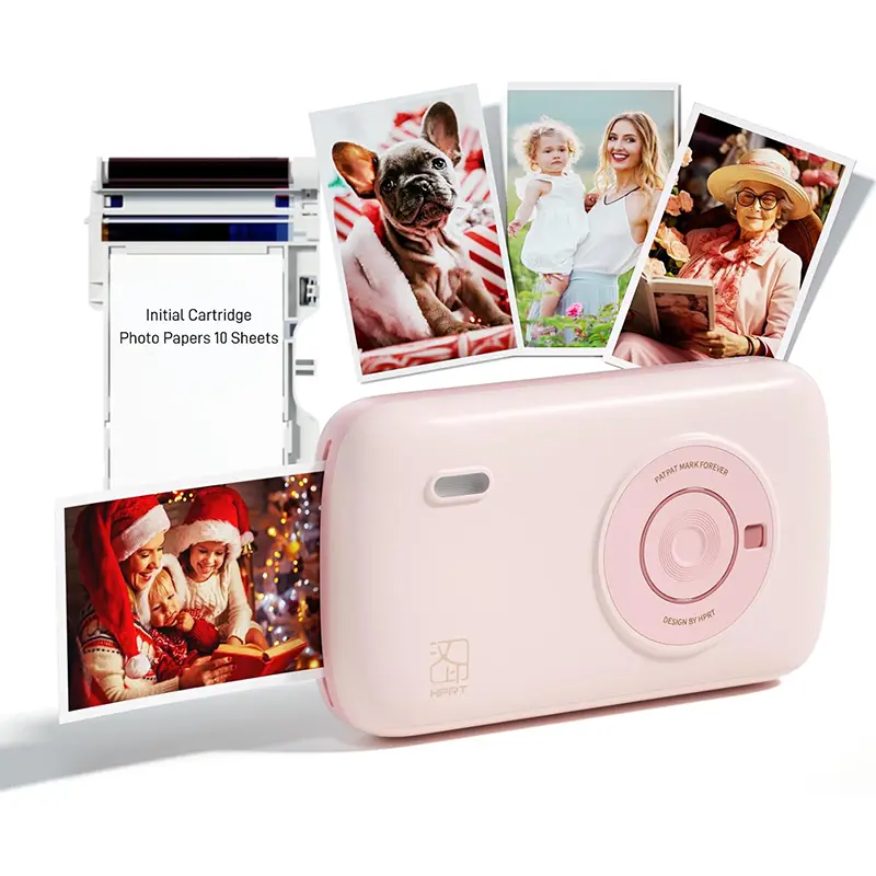 Hanin CP2100 Portable Wireless Color Printer - Bluetooth Instant Device for iPhone & Android, 2.1x3.4in Thermal Dye Sublimation, App Support, Color Accuracy, High-Quality Vibrant Prints (Portable Printers Category)