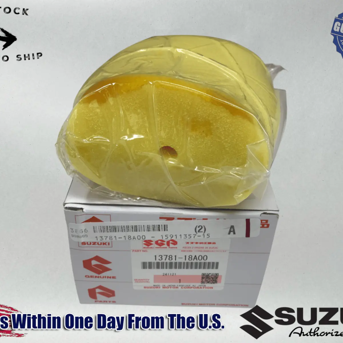 Suzuki Genuine OEM 1985-93 QUADRUNNER 230 LT230 OEM AIR FILTER 13781-18A00