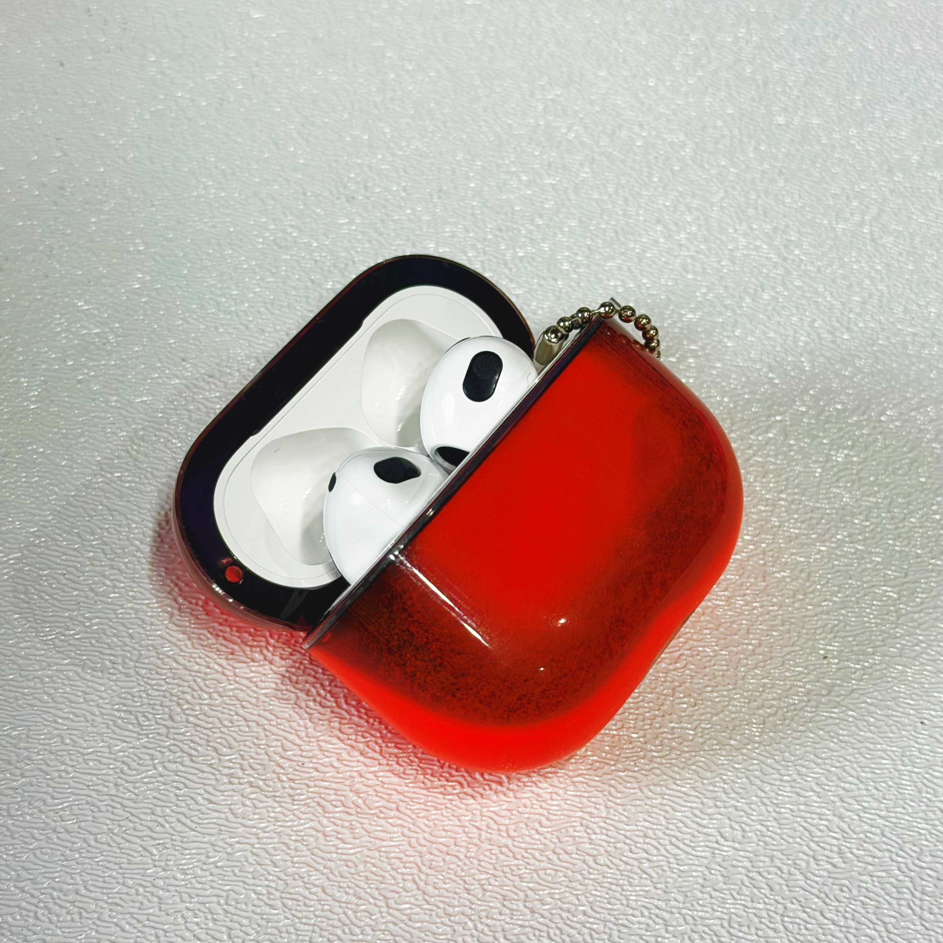 HISTORYOO Luminous Quicksand for AirPod Case for AirPods 4 3 2 1 Pro 3 Pro 2/1 For Apple Earbud Cover Shock Absorbing Enhanced Protective Cute Sparkle Glow-in-The-Dark Liquid Glitter Funny Hard Clear Night Glowing Sand Earphone Case Detachable Keychain