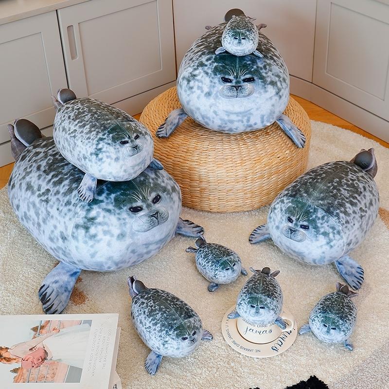 Realistic Seal Plush Toy, Sea Lion Stuffed Animal Doll, Aquarium Marine Life Pillow, Christmas Decoration Cushion, Unisex Gift