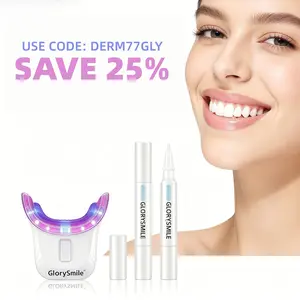 GlorySmile Triple-Mode LED Teeth Whitening Set (Blue and Red Dual Color Light) - Achieves Instant Results in 10 Minutes, Reduces Sensitivity, and Enhances Oral Hygiene Whitestrips Gentle teeth whitening strips whitening strips purple whitening strips