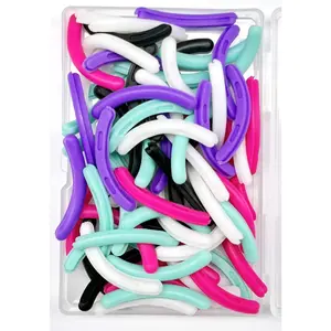 80 pcs Curler Refills Eyelash Curler Refill Pads Silicone Rubber Curler Replacement Refills Pads for Universal Eyelash Curler with a Storage Box