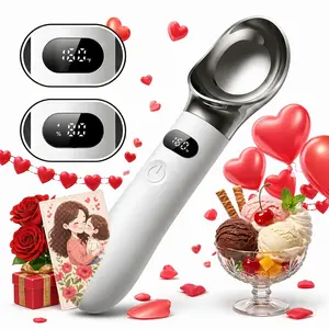 [Mother's Day] Electric Heated Ice Cream Scoop, Rechargeable Scoop with LED Display, 10s Quick Heat, Max 160°F, IP67 Waterproof, Home Dessert, Summer Treats, Gift Ideas