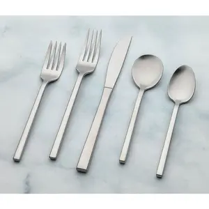 Phoenix Stainless Satin- Matte Silver Forged Flatware Set