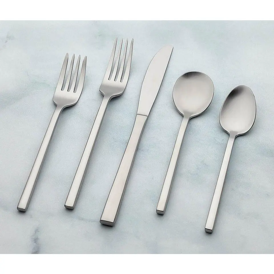 Phoenix Stainless Satin- Matte Silver Forged Flatware Set