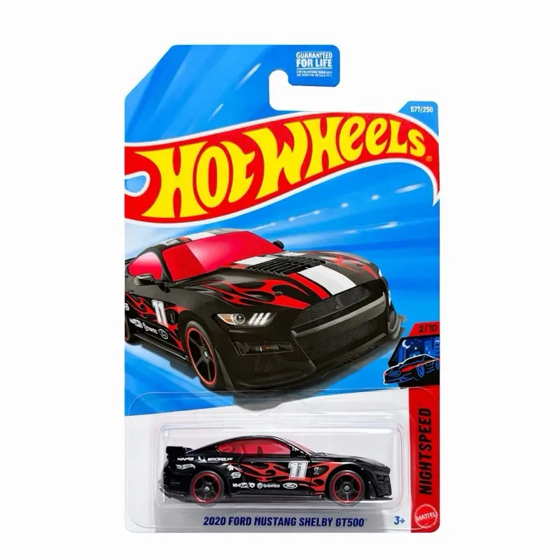 Hot Wheels 2020 Ford Mustang Shelby GT500 Night Speed Die-Cast Car Model 971/290 Collectible Toy