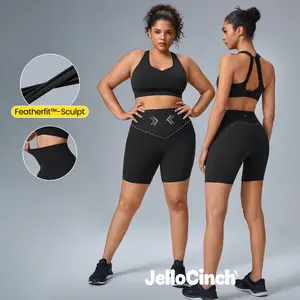 GLOWMODE 6" FeatherFit-Sculpt Tummy Control Biker Shorts Gym Summer Workout