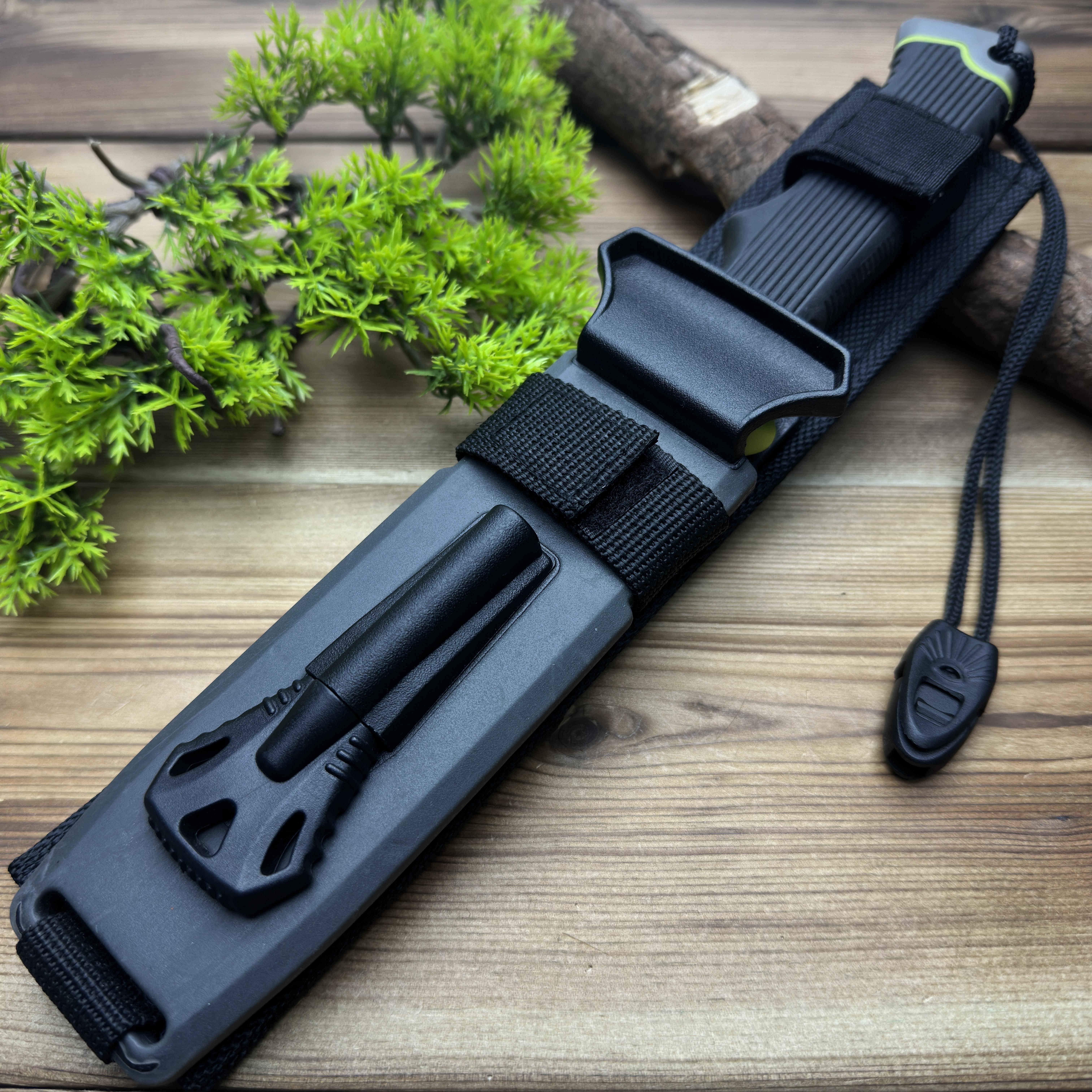 Outdoor survival knife, multi-functional portable wilderness survival knife, wilderness camping knife, outdoor straight knife, portable rock climbing knife