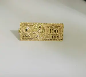 Men's Gold Tone Double Finger Ring| Vintage Statement Fashion Jewelry