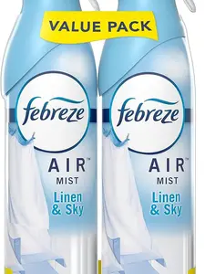 Febreze Air Freshener Spray, Linen & Sky, Odor Eliminator for Strong Odors, 8.8 Oz (2 Count)