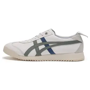 Onitsuka Tiger MEXICO 66 Leather Low-Top Lifestyle Sneakers for Men and Women in White-Gray Trending Shoes, House White Official Shoes to Get / Maison Mihara Verifiable, with credentials and supporting global authentication