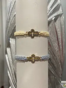 Studded Cross Handmade Bracelet