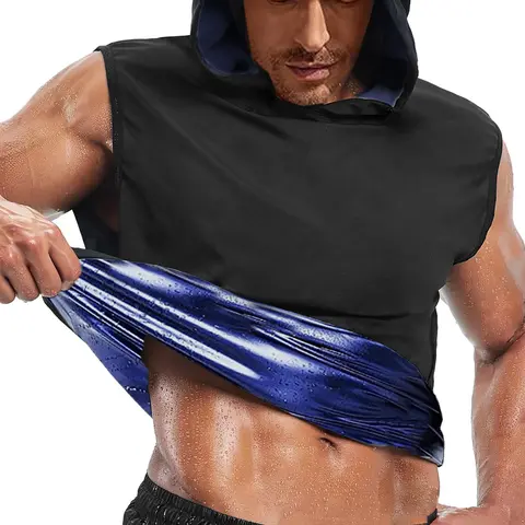 Men's Sauna Vest for Workouts, Heat-Trapping Sleeveless Gym Top, Casual Gym Vests, Casual Plain Design, All-Season Fitness Apparel