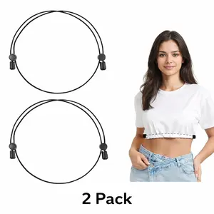 2 Pcs Shirt Tuck Band Women,  Lightweight Adjustable Band for Crop Tops, Tucking, Cropping Oversized Tops, Layering, Shortening Dresses & No-Sew Fashion Hacks