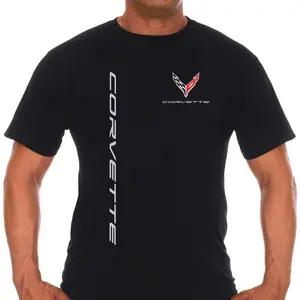 Cheverolet Men's Corvette C8 T-Shirt 100% Cotton Classic Short Sleeve Crew Neck Streetwear Casual Menswear
