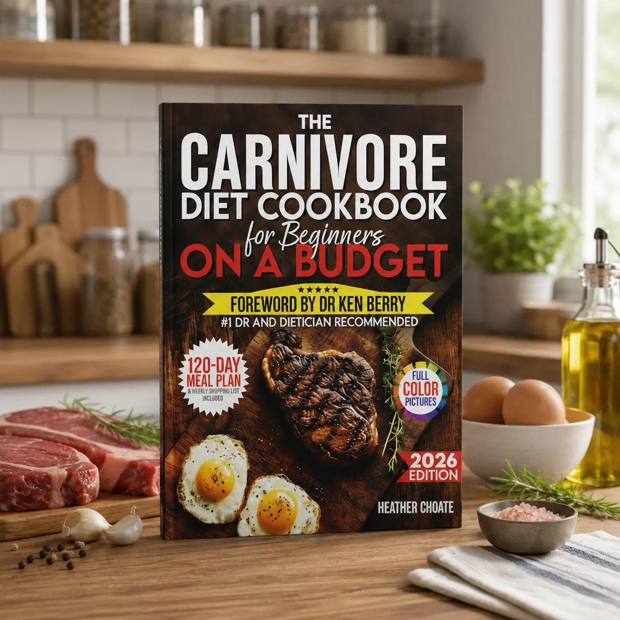 The Carnivore Cookbook for Beginners on a Budget – 100+ Easy & Affordable Meat-Based Recipes, Simple Meal Prep Ideas, Budget-Friendly Meals, Quick Breakfasts, Lunches & Dinners for Beginners