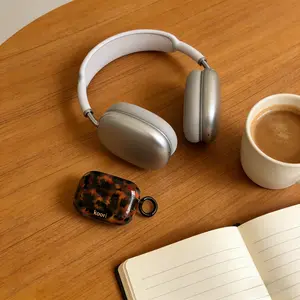 Koooi Vintage Amber Vein Pattern Earphone Case for AirPods Pro 2 - Protective Silicone Cover with Stylish Design & Charging Functionality - Chargeable airpods4case Audio Protection