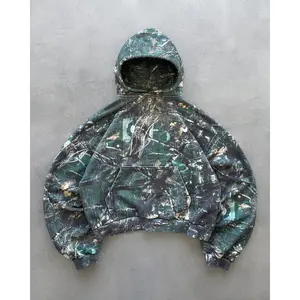 Woodland Camo Graphic Hoodie, Outdoor Streetwear Pullover Hoodie, Nature Inspired Hooded Sweatshirt, Unisex Casual Fashion Hoodie, Everyday Urban Gift