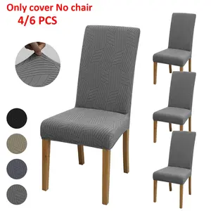 4 Piece Set Jacquard Fabric Elastic Chair Covers, Furniture Protection, Pet Friendly, Home Hotel Office Party Decorations