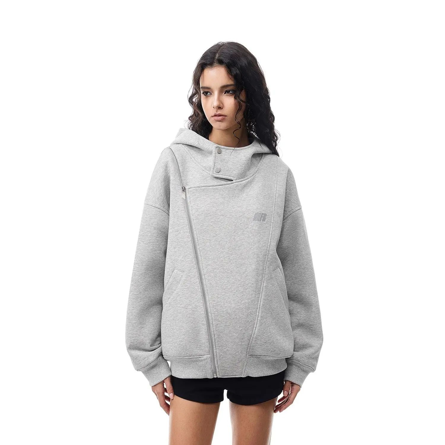FDR Heavyweight Cardigan Style Hoodie 460g Fleece Lined, Oversized