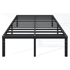 14 Inch  Bed Frame - Sturdy Metal Platform  Size, No Box Spring Needed, Heavy Duty, Easy Assembly,  Bearing Capacity, Under Bed Storage, Black