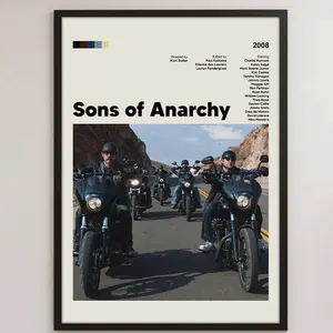 Sons of Anarchy Movie Minimal Poster | Sons of Anarchy Poster | Jax Teller Opie Winston Poster Home Decor