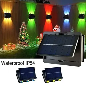 Solar Fence Lights IP54 Fence Solar Light Outdoor Fence Light for Outside Backyard/Railing/Step/Patio/Stair Railings and Wall Waterproof Solar Light