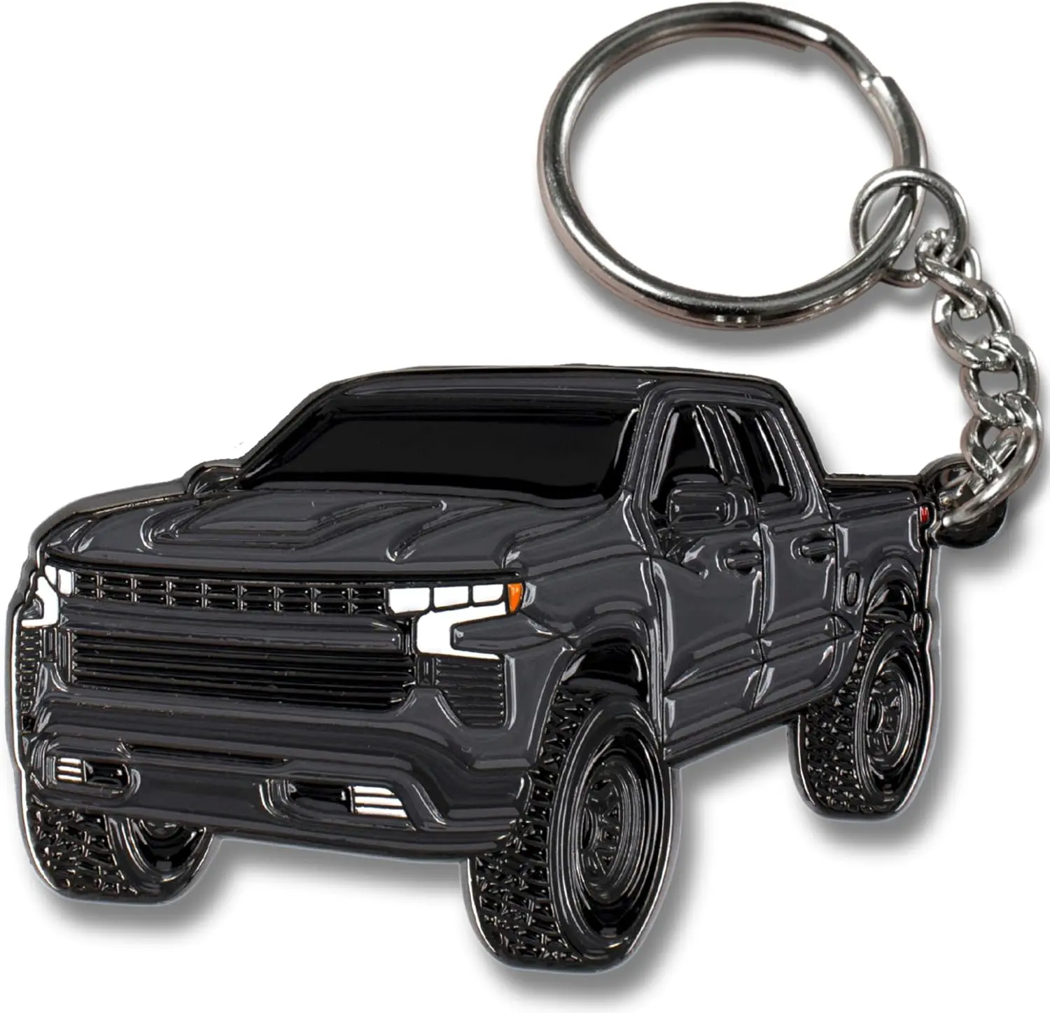 Metal Keychain for Chevy Silverado 1500 Accessories, Male Accessory with Multiple Colors, Keychains for Toy Truck Gift Ideas