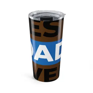 Personalized Dad Tumbler 20oz, Best Dad Ever Travel Mug, Father's Day Gift, Coffee Cup for Men, Custom Patriotic Tumbler