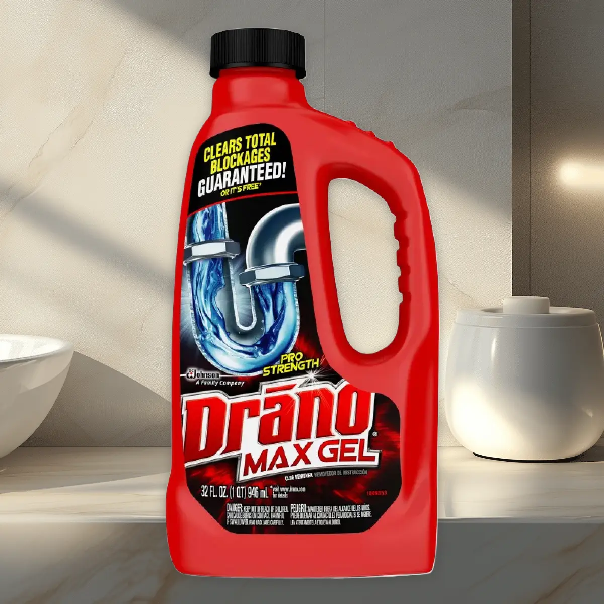 Drano Max Gel Clog Remover 160fl oz 2ct - Max Gel Clog Remover, 160fl oz, 2 Pack, for Bathroom Kitchen Drains, Powerful Formula, Value Pack