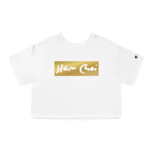HC GOLDLINE Cropped T-Shirt, Casual Fashion Tee, Streetwear Top, Trendy Summer Shirt, Graphic Crop Tee