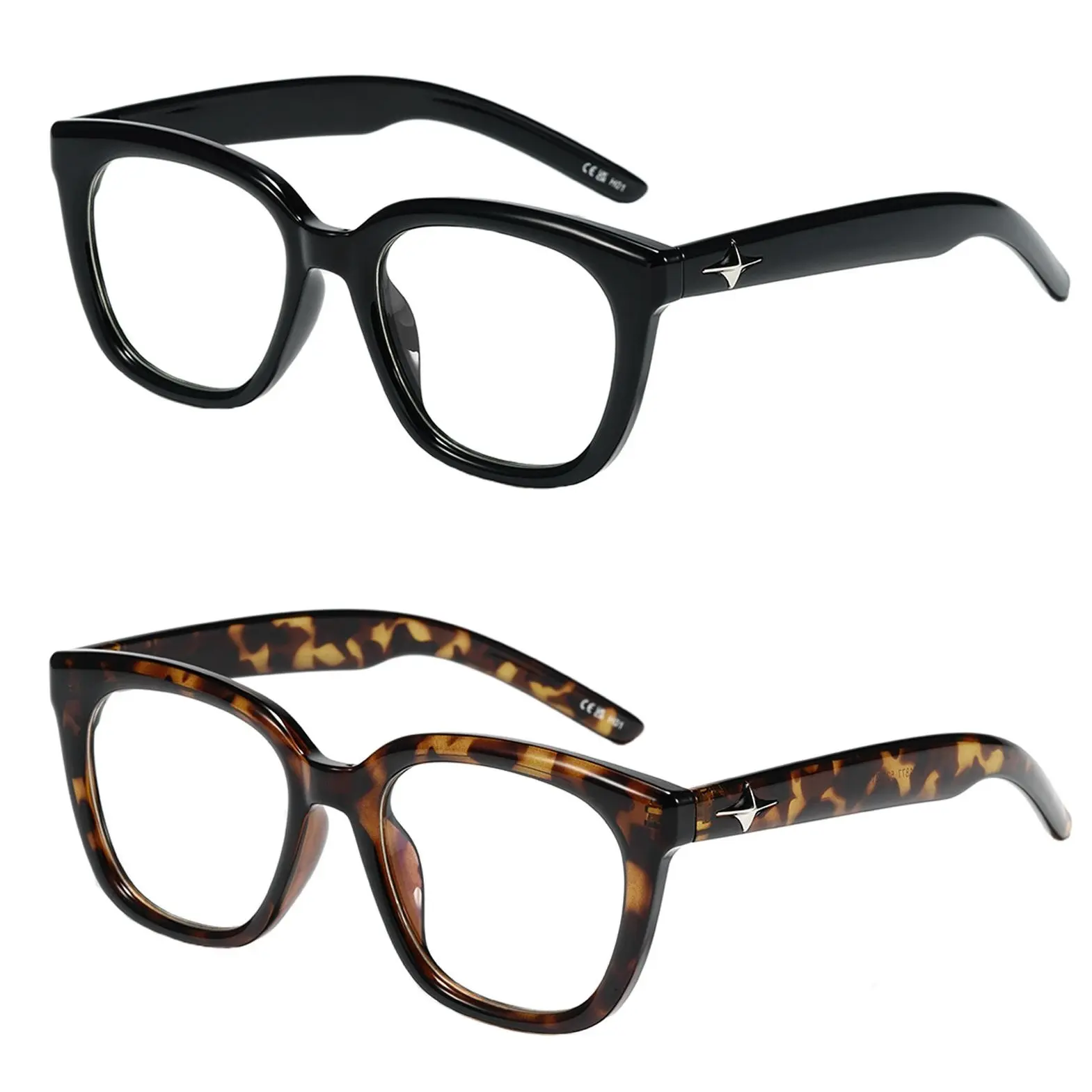 Square Glasses for Women Men Fashion Frame Eyeglasses Retro Big Square Glasses Square Glasses for Women Men Fashion Frame Eyeglasses Retro Big Square Glasses