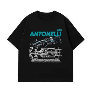 Kimi Antonelli F1 Racing Shirt Gildan Unisex Graphic Tee, Vintage Motorsport Driver Print T-Shirt, Retro Formula Racing Fan Tee, Streetwear Racing Shirt, Casual Cotton Tee for Men Women