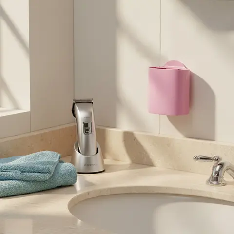 Wall-Mounted Hair Catcher with Strong Adhesive, No-Drill Bathroom Wall Mount, Long-Lasting Hair Collection, Anti-Clogging Design, Bathroom Accessory, Modern Bathroom Accessories