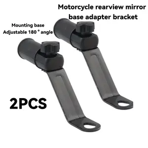 Adjustable Motorcycle Rearview Mirror Mount, Phone Holder Extension Arm, Compatible with Suzuki, Honda, Yamaha, Kawasaki, Ducati, Atv, Motorcycle Accessories