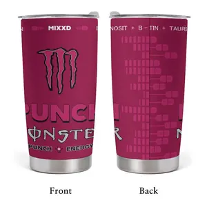 Pink Monster Claw Tumbler, 20oz Double Silver Edge Cup, Cyberpunk Aesthetic Drinkware, Anniversary Gift for Her, Trendy TikTok Car Mug, Kitchen Drinkware, Tea Cup, Gift for Friends