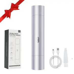 Bikini Trimmer for Women Dual Head – IPX7 Waterproof & Painless Electric Razors for Pubic Hair, Face, Legs, Underarms – Portable Cordless Shaver with Fast Charging, Personal Care AppliancesSelf Care Gifts for Women, Epilator Hair Shaving Products