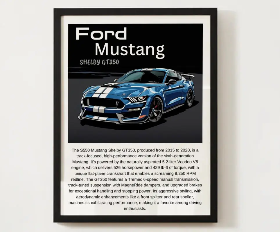 Shelby Mustang GT350 S550 Poster