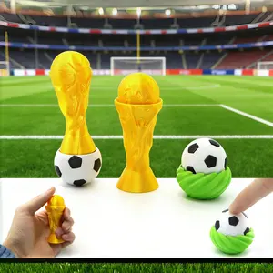 2026 World Cup Stress Relief Toy, Mexico-Usa-Canada Soccer Trophy Mini Souvenir, Decompression Squeeze Ball, Collectible Gift for Fans