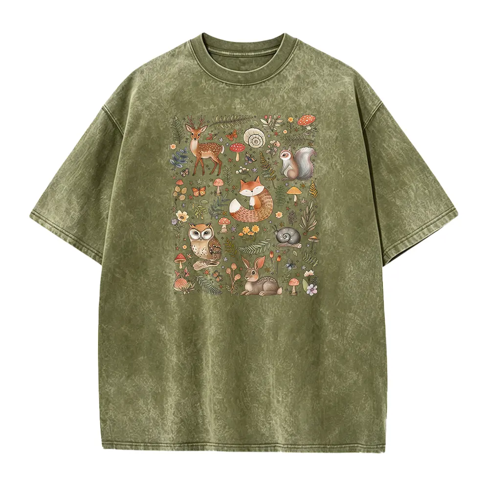 Cottagecore Forest Animals Shirt: Retro Fall Nature Tee