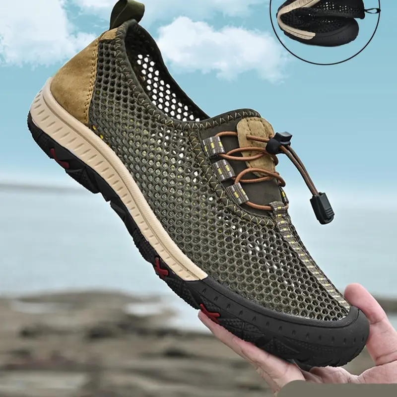 Men's Casual Breathable Mesh Sandals, Lightweight Breathable Sandals, Comfortable Non-slip Sandals for Beach, Hiking Sandals, Outdoor Sports Sandals for Men, Summer Outdoor Sandals, Walking Shoes