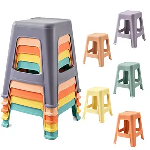 Stackable Plastic Classroom Stools - 18.8in Height, Colorful Nesting Backless Chairs, BPA-Free Durable Fully Assembled Portable Flexible Seating for Classrooms, Office, Home, Great Gift Choices for Middle School